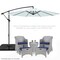 Best Choice Products 10ft Offset Hanging Outdoor Market Patio Umbrella w/ Easy Tilt Adjustment